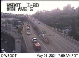 Interstate 90 / Interstate 5 interchange Seattle, WA.  Courtesy WSDOT.