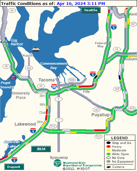 Gig Harbor Tacoma traffic map