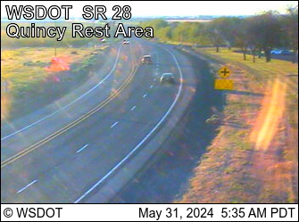 Traffic Cam SR 28 at MP 25: Quincy Rest Area