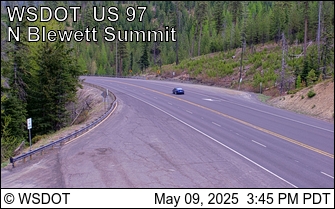 Blewett Pass Summit web cam facing toward Leavenworth Washington