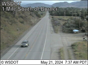 Traffic Cam US 97 at MP 335: Border Approach-Oroville - North