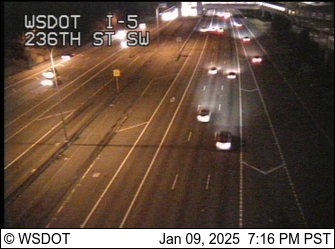 WSDOT - I-5 at MP 178.2: 236th St SW - Seattle Washington Cameras