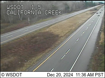 Traffic Cam I-5 at MP 266.8: California Creek