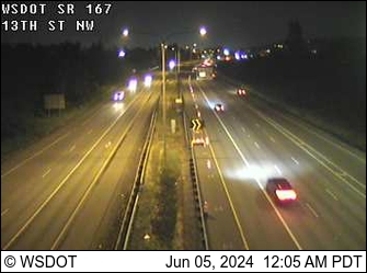 Traffic Cam SR 167 at MP 15.5: 13th St NW