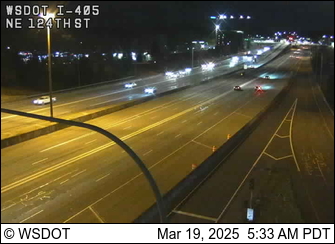 WSDOT - I-405 at MP 20.3: NE 124th St - Seattle Washington Cameras