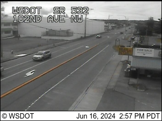 Traffic Cam SR 532 at MP 4: 102nd Ave NW