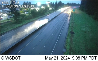 Traffic Cam I-5 at MP 87.4: Thurston/Lewis County Line