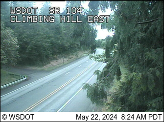 Traffic Cam SR 104 at MP 13.1: Climbing Hill Looking West