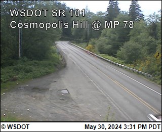 Traffic Cam US 101 at MP 78.3: Cosmopolis Hill