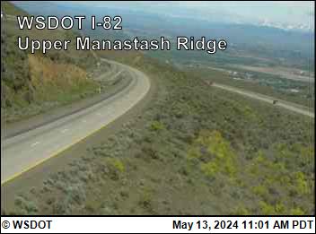 Traffic Cam I-82 at MP 7.7: Manastash Ridge Summit