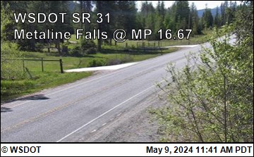 Live Traffic Camera – Metaline Falls at Washington State Route 31 about 16 miles south of the Canadian Border.