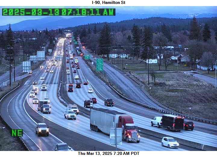 WSDOT I90 at MP 282.2 Hamilton St Spokane Washington Cameras