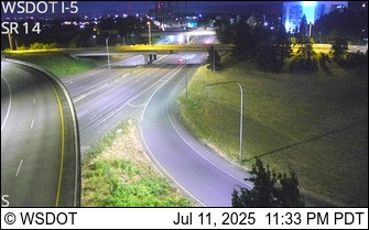 Camera 1267: I-5 at MP 0.5: SR 14 Interchange