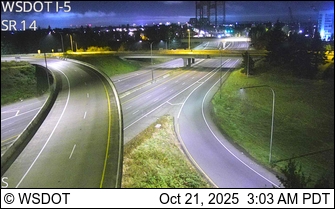 Camera 1267: I-5 at MP 0.5: SR 14 Interchange
